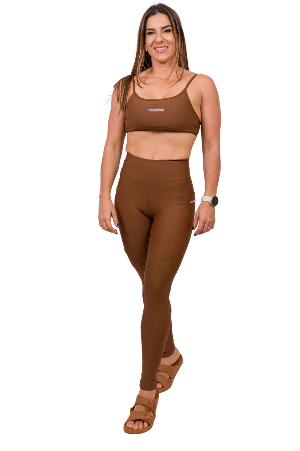 LEGGINGS W/ POCKET COFFEE ADAPTIV LYCRA