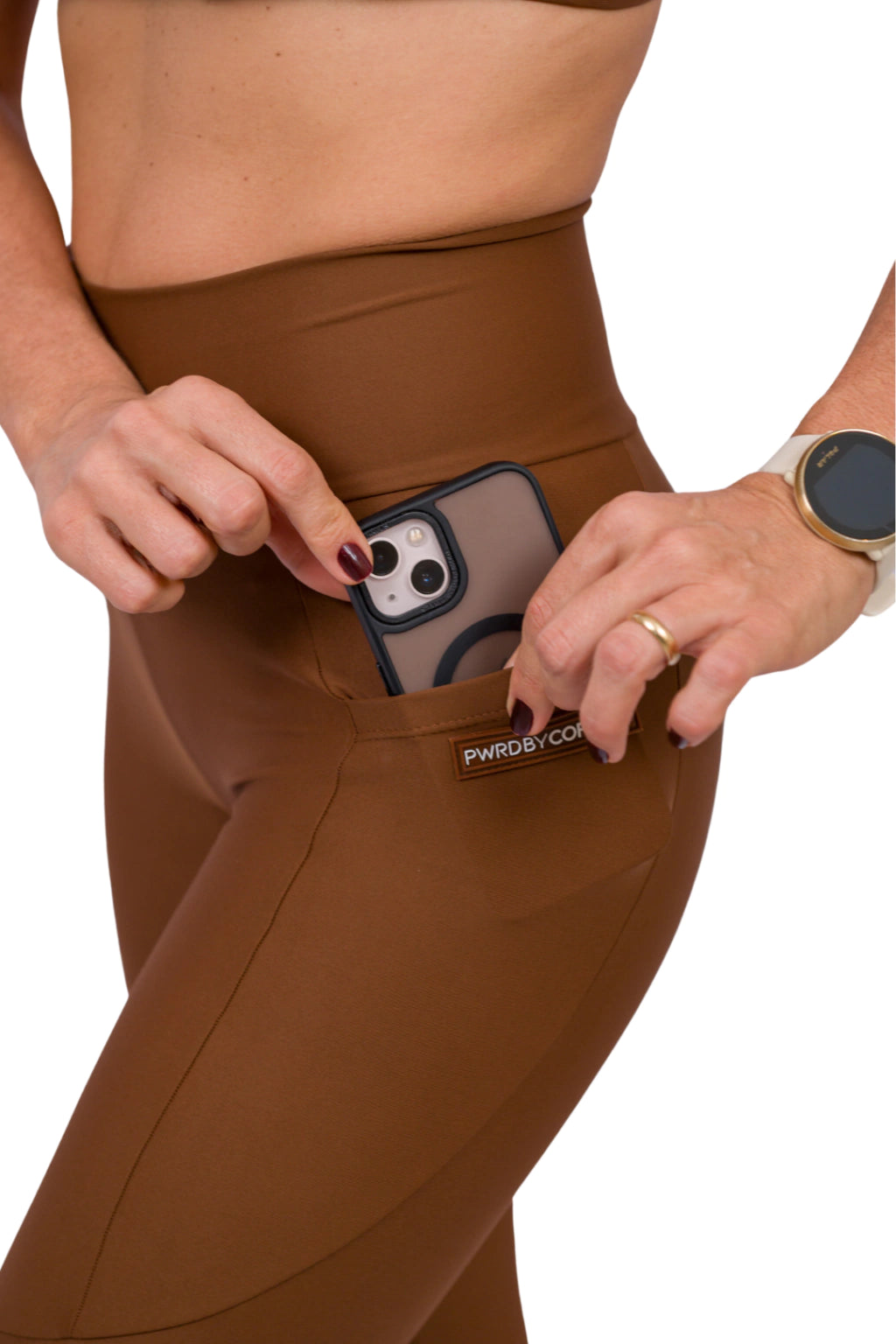 LEGGINGS W/ POCKET COFFEE ADAPTIV LYCRA