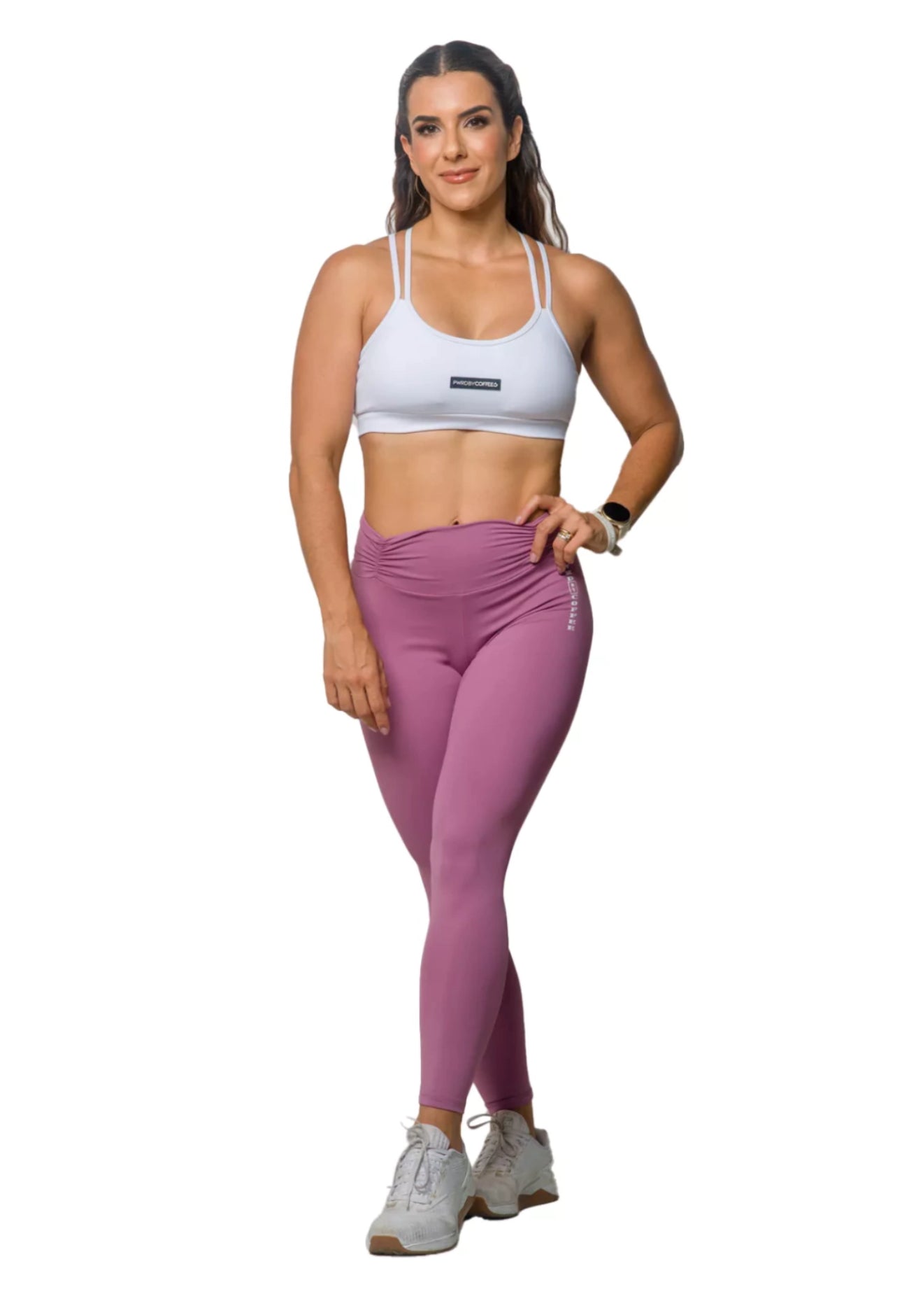 LEGGINGS PURPLE MEDUSA DRAPED WAISTBAND
