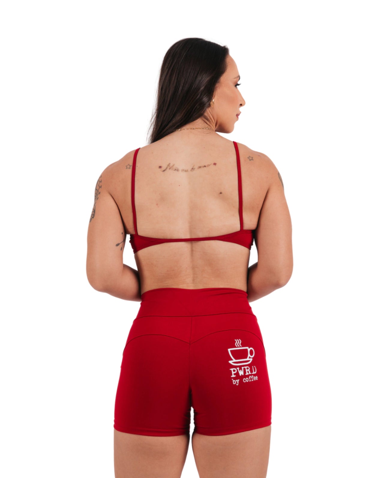 SHORTS BUTT-LIFT CHERRY WITH CUP