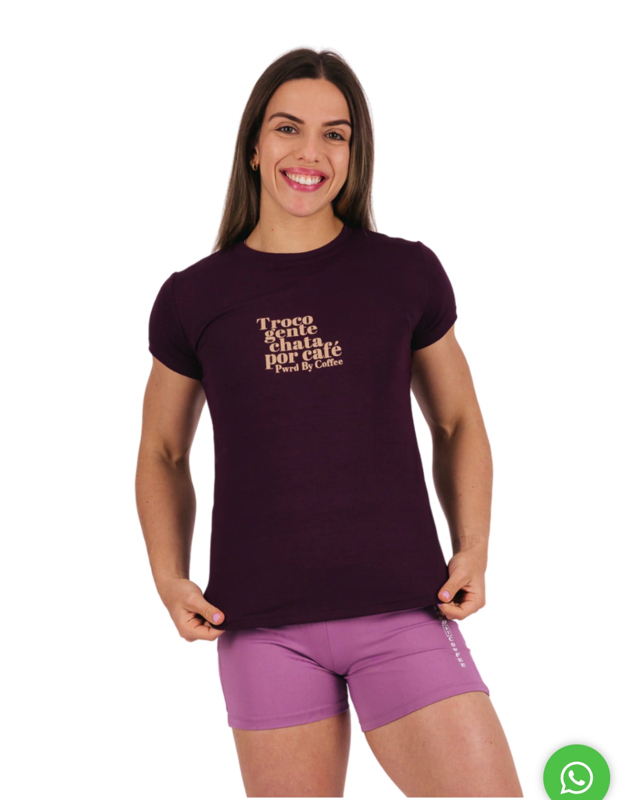 T-SHIRT BABYLOOK “TROCO GENTE CHATA POR CAFÉ” - I TRADE CHAT PEOPLE FOR COFFEE