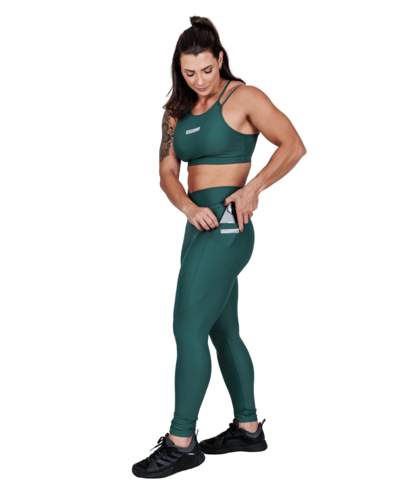 LEGGINGS SAFARI GREEN WITH POCKET