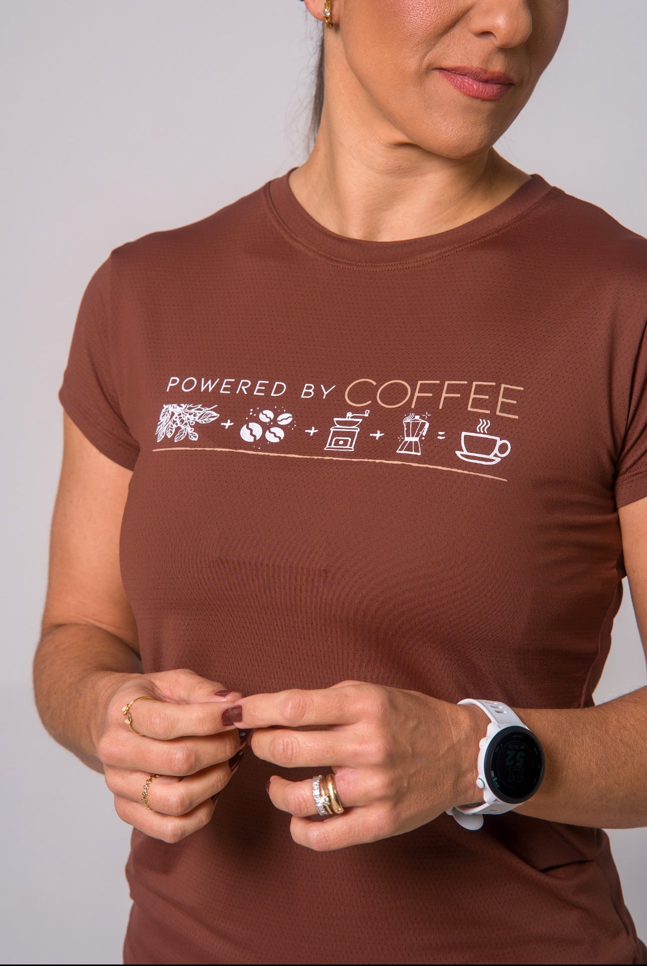 T-SHIRT BABYLOOK AERODRY BROWN