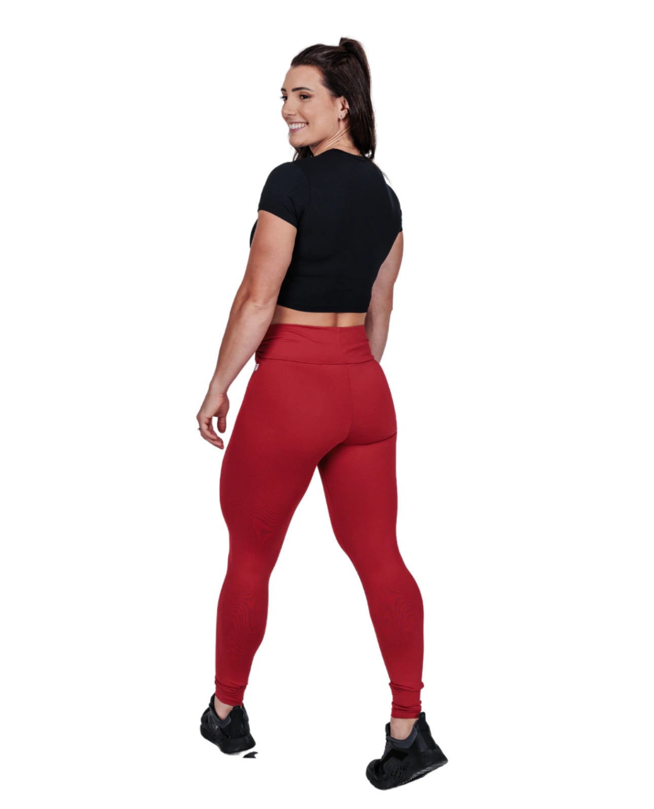 LEGGINGS CHERRY POWER COS DRAPED