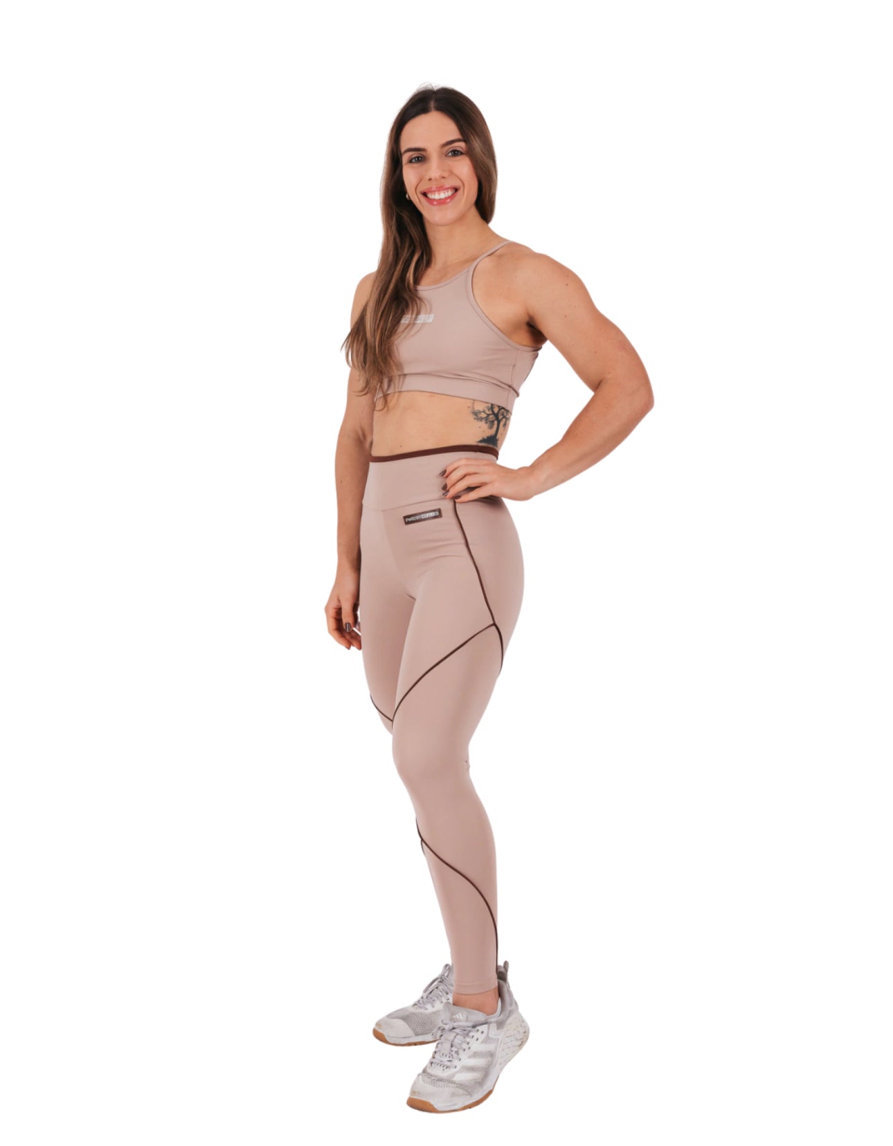 LEGGINGS WITH CAPPUCCINO BIAS