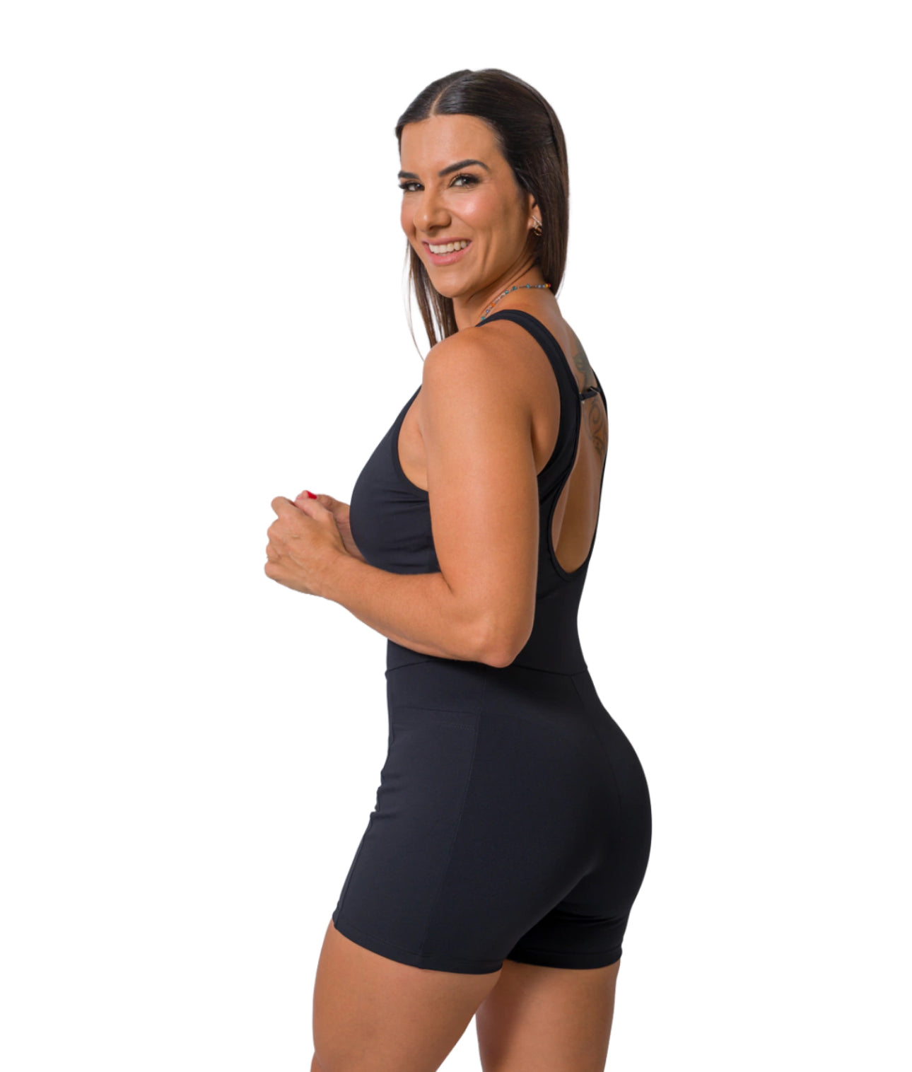 JUMPSUIT AMANDA SQUARE BLACK