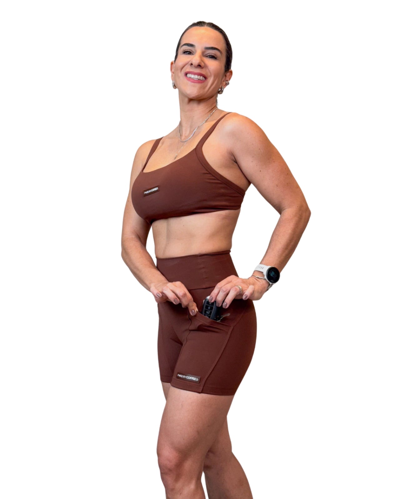 SHORTS BEL WITH POCKET CHOCOLATE