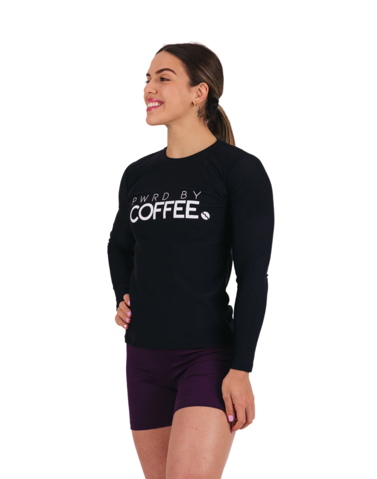 T-SHIRT BLACK LONG SLEEVE FEMALE PWRD