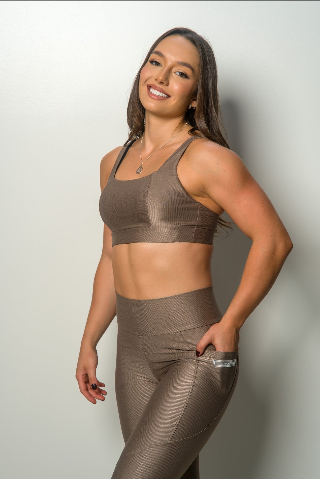 LEGGINGS WITH POCKETS BROWN
