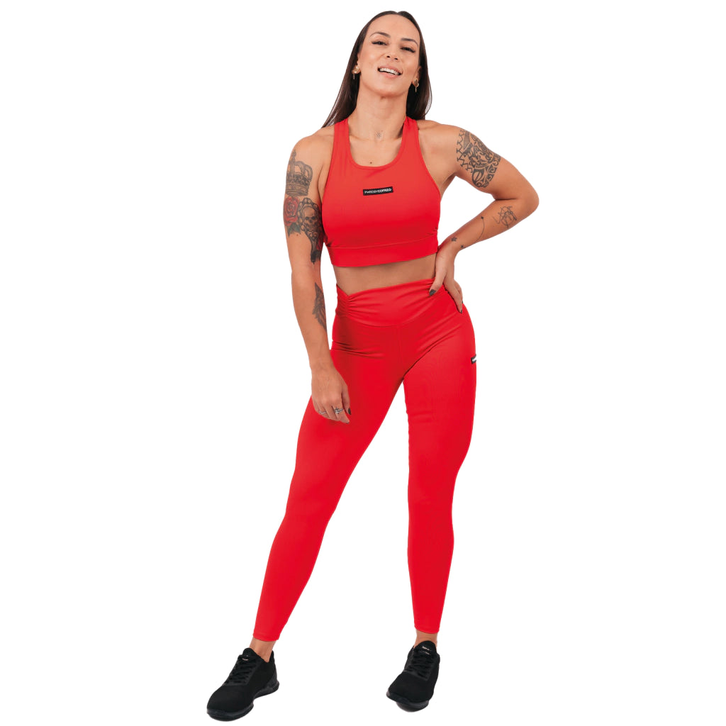 LEGGING CÓS DRAPEADO RED