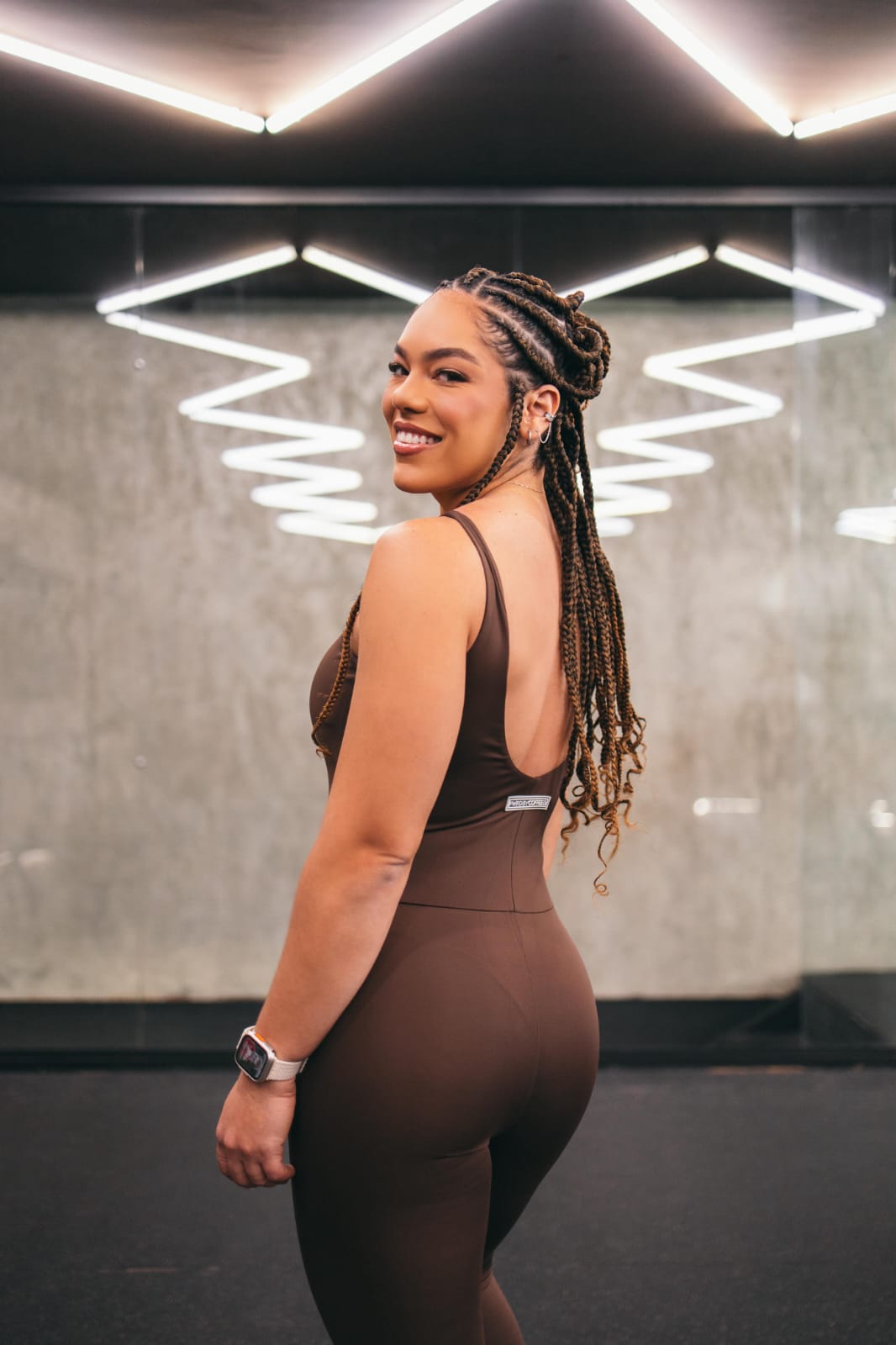 FULL-LENGTH JUMPSUIT BROWN