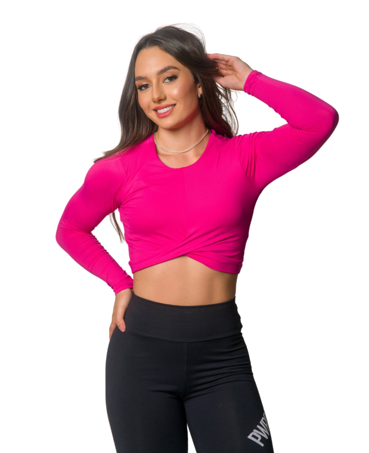 CROPPED CARNA LONG SLEEVE PINK SALVIA