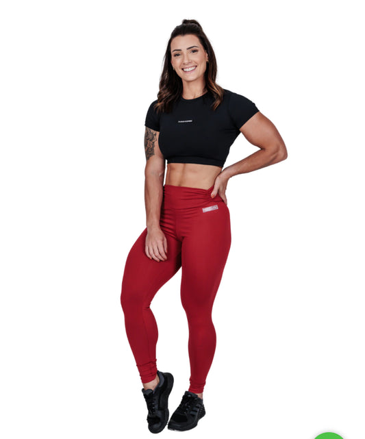 LEGGINGS CHERRY POWER COS DRAPED