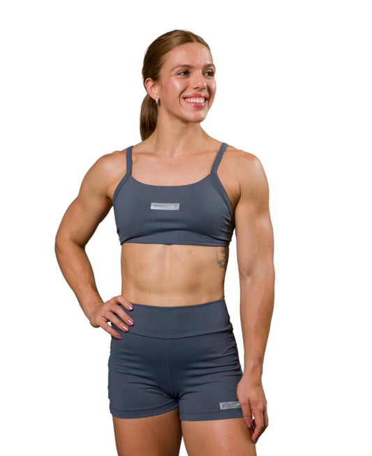 SPORT BRA AMANDA CHARCOAL GRAY