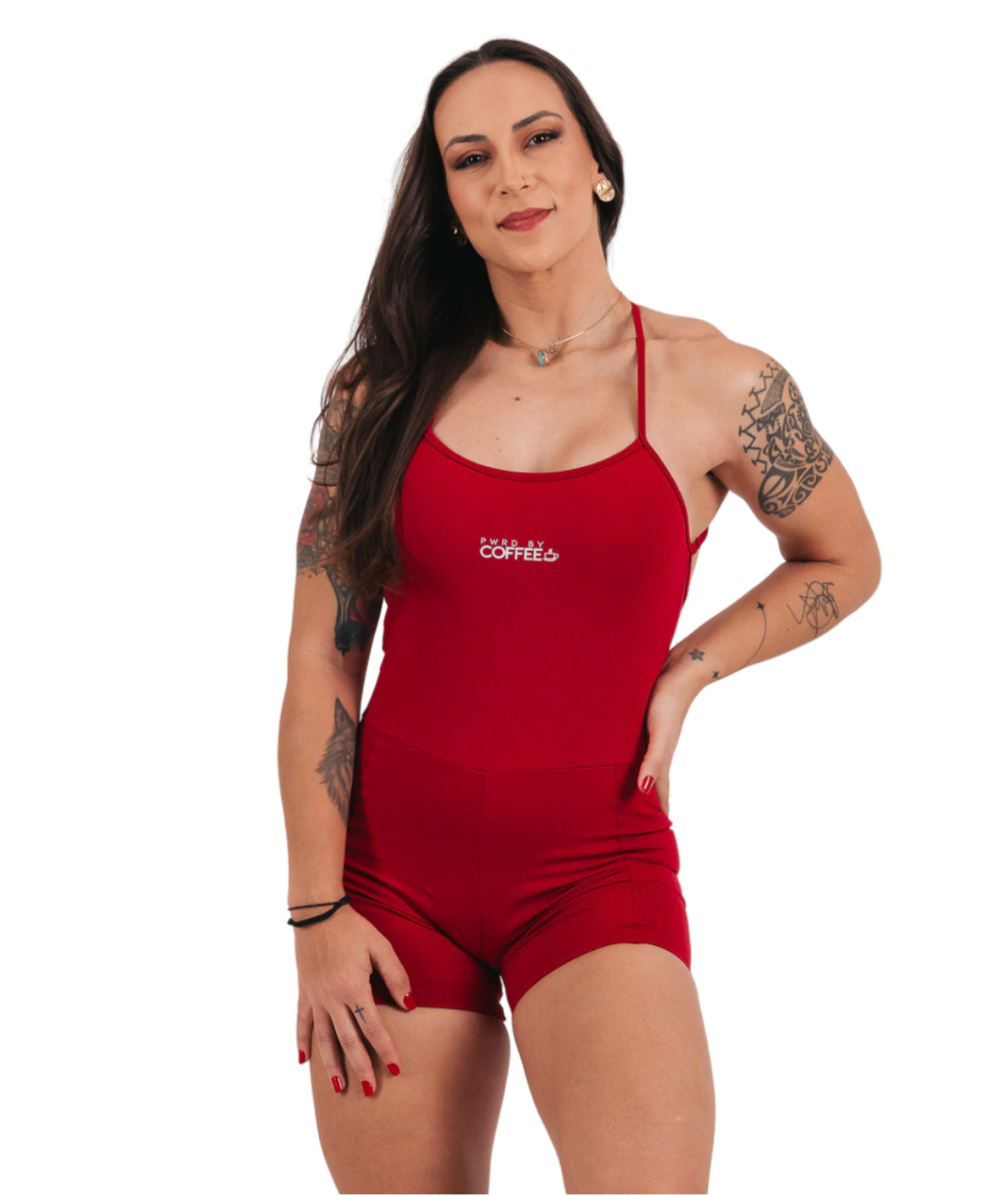 WORKOUT JUMPSUIT CHERRY POWER