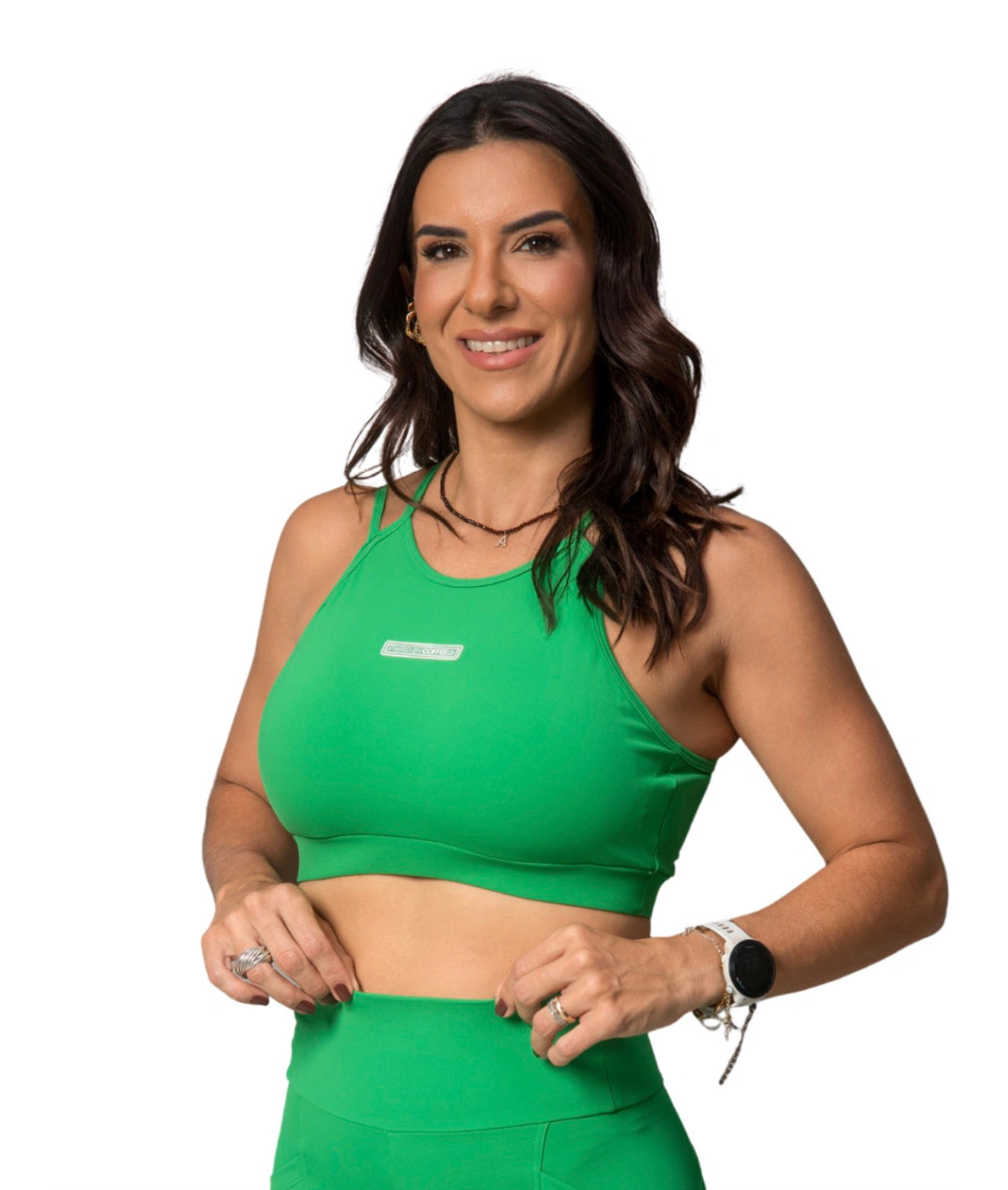 SPORTS BRA BARBARA FLAG GREEN