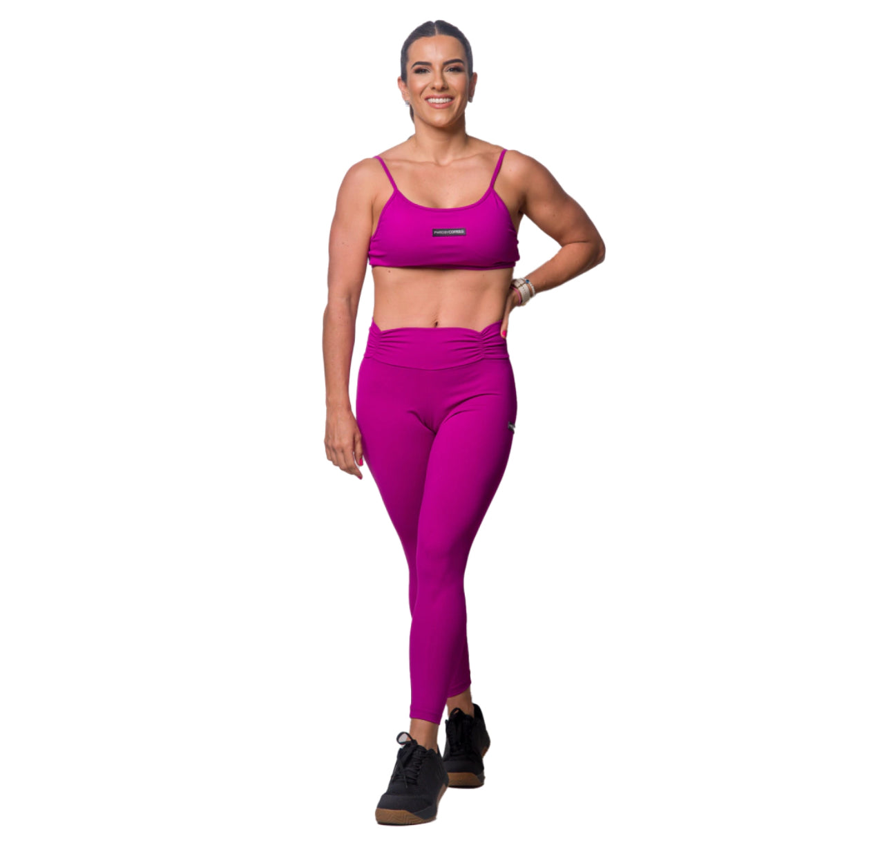 LEGGING CÓS DRAPEADA FÚCSIA