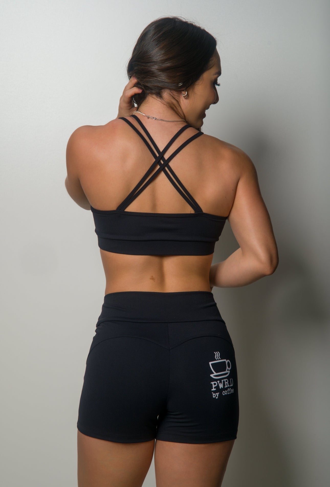 SHORTS BLACK BUTT LIFTING  WITH CUP SILK