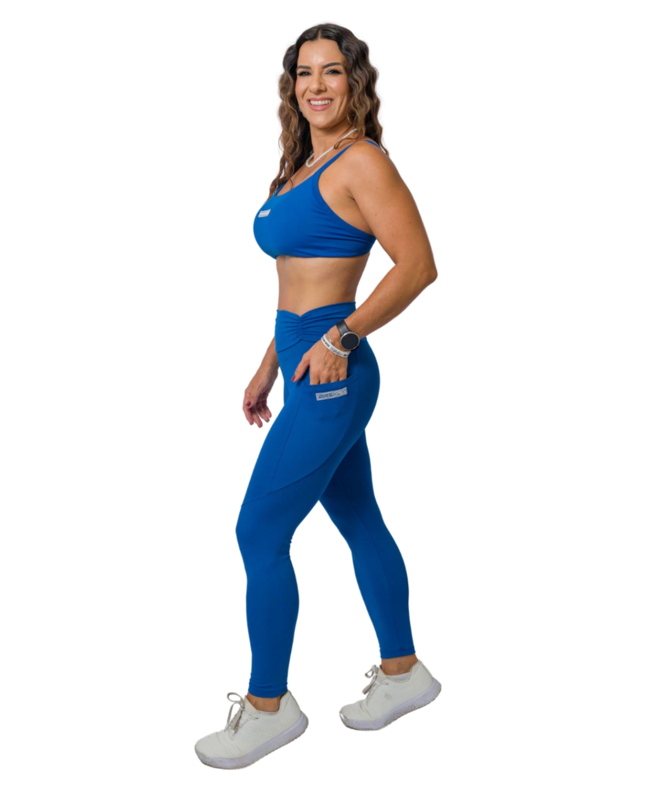 LEGGINGS WITH/SIDE POCKET INDIGO BLUE
