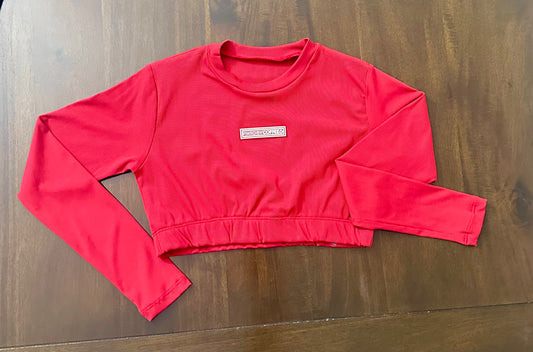 CROPPED LONG SLEEVE RED