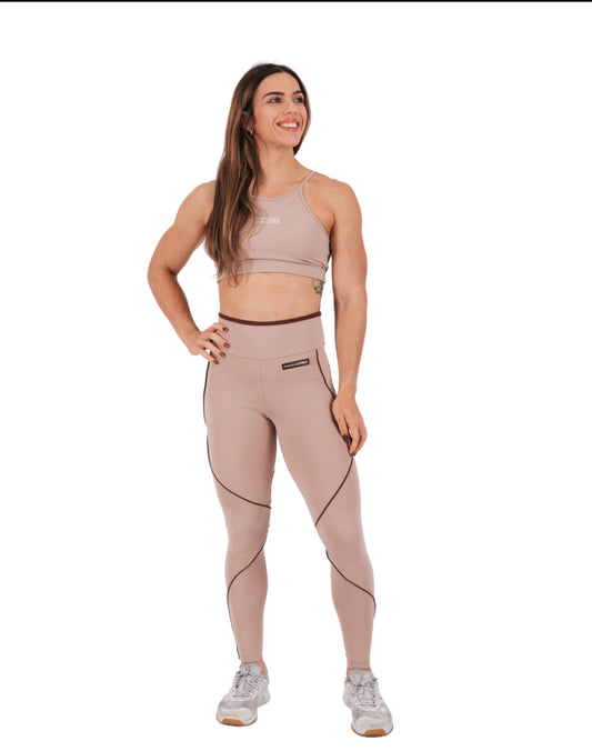 LEGGINGS WITH CAPPUCCINO BIAS