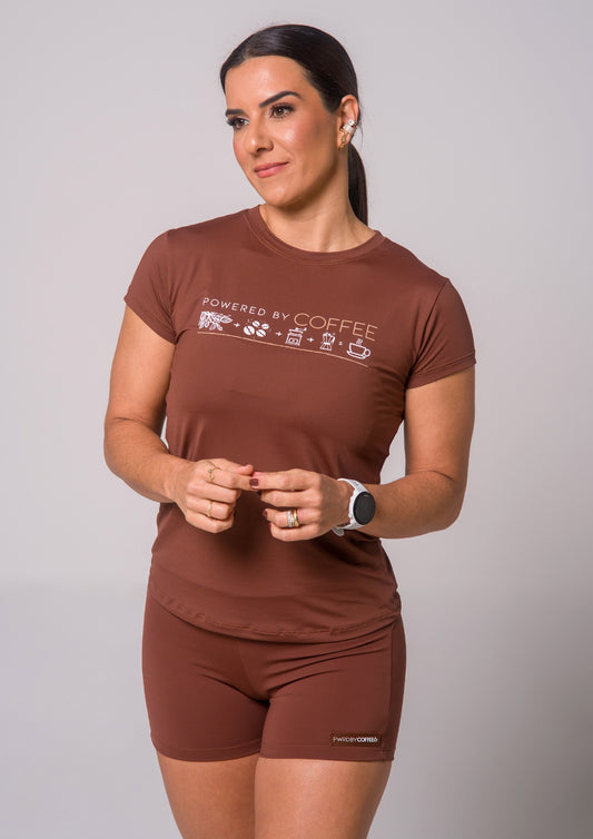 T-SHIRT BABYLOOK AERODRY BROWN