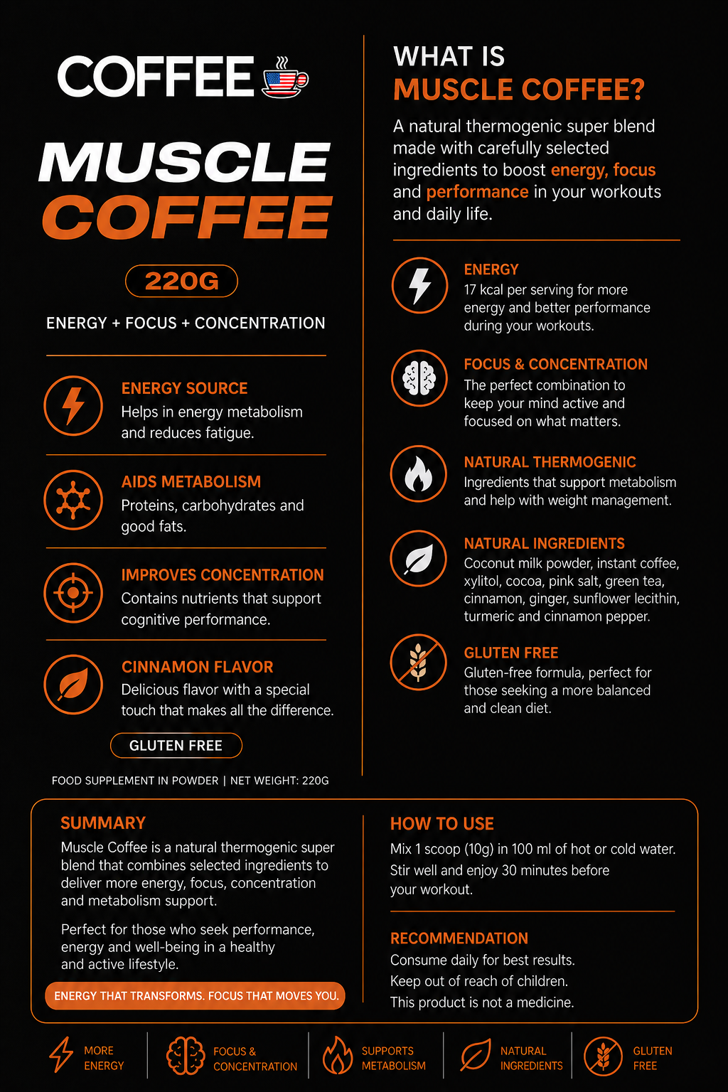 MUSCLE COFFEE 220 GR